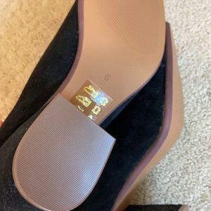 madewell shoes Amalia boots in black suede size 6